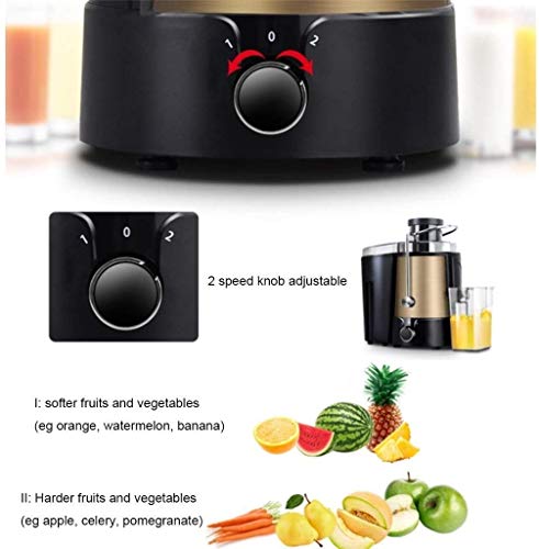 QIN Juicer Machines, Slow Masticating Juicer, Slow Juicer Easy to Clean, Extractor Press Centrifugal Juicing Machine,Wide 3” Feed Chute for Whole Fruit Vegetable (Color : Red)