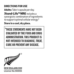 Xtend-Life, NR6, Natural NAD+ Booster, Kickstart The DNA Repair Process, 30 Capsules