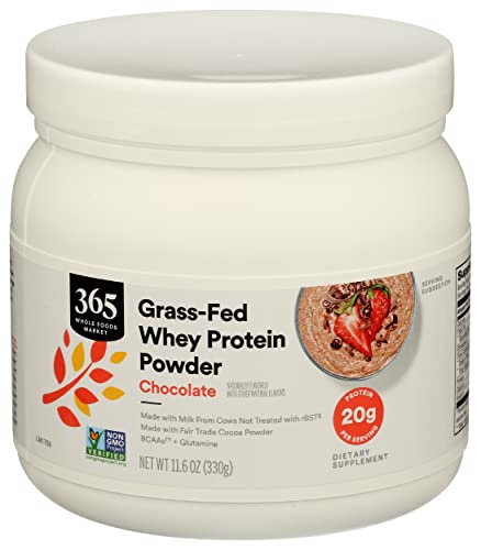 365 by Whole Foods Market, Protein Whey Grassfed Chocolate, 11.6 Ounce