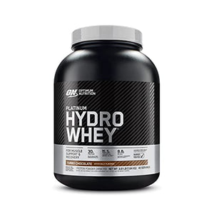 Optimum Nutrition Platinum Hydrowhey Protein Powder, 100% Hydrolyzed Whey Protein Isolate Powder, Flavor: Turbo Chocolate, 3.61 Pounds