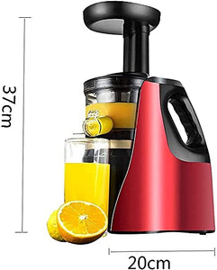 WXLBHD Juicer Machines, Cold Press Juicer,Slow Masticating Juicer with Quiet Motor and Reverse Function, Easy to use and clean for Fruits and Vegtables, Red