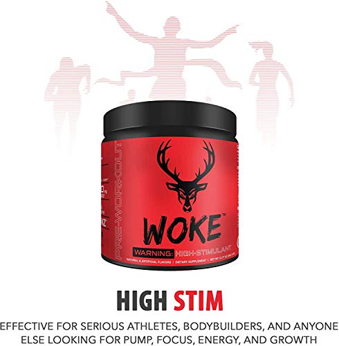 Bucked Up - Woke - HIGH STIM Pre Workout - Best Tasting - Focus Nootropic, Pump, Strength and Growth, 30 Servings (Rocket Pop)