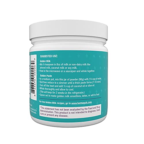 Organic Turmeric Powder, Golden Milk Immunity Aid Drink, Superfood Blend Black Pepper, Curcumin, Cinnamon, Cardamom, Vitamins C, D, B6, B12, Zinc, Golden Milk Latte Immune Support Drink, 180 Servings