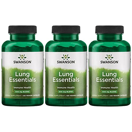 Swanson Lung Essentials 500 mg 120 Veg Caps 3 Pack