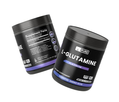 Pure Organic Ingredients L-Glutamine Powder, (12 oz), Natural Amino Acid, Flavorless, Always Pure
