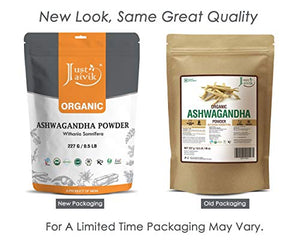 100% Organic Ashwagandha Powder- Withania Somnifera- USDA Certified Organic- 227g (0.5 LB) 8 oz - Ayurvedic Herbal Supplement That Promotes Vitality & Strength - Support for Stress-Free Living