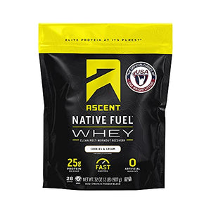 Ascent Native Fuel Whey Protein Powder - Cookies & Cream - 2 lbs