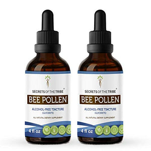 Bee Pollen Tincture Alcohol-Free Extract, Organic Bee Pollen (Bee Pollen) Dried Pollen (2x4 FL OZ)