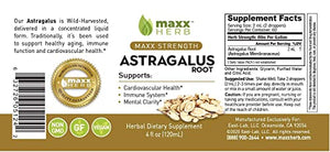 Maxx Herb Astragalus Root Extract - Astragalus Tincture Absorbs Better Than Astragalus Capsules, Astragalus Extract for Immune Support and Mental Clarity - 4 Bottles, 4 Oz Each (240 Servings)