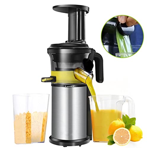 ZPDD 200W 40RPM Stainless Steel Masticating Slow Auger Juicer Fruit and Vegetable Juice Extractor Compact Cold Press Juice (Size : with 3 Strainers)