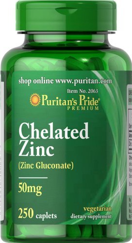 Puritan's Pride Zinc 50 Mg to Support Immune Health Tablets, 250 Count