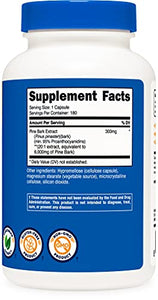 Nutricost Pine Bark Extract 6000mg, 180 Capsules, Standardized to Contain 95% Proanthocyanidins - Non-GMO, Gluten Free