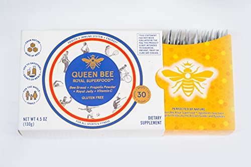 Queen Bee Royal Smoothie 100% Organic Food Supplement with Raw Bread, Royal Jelly, Propolis - Metabolism Booster & Immune Support - High in Vitamins, Minerals, Essential Amino Acids & Antioxidants