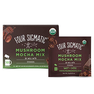 Four Sigmatic Mushroom Mocha, Organic Instant Cacao with Chaga, Well Being & Immune Support, Drink it or Bake with it , 10 Count