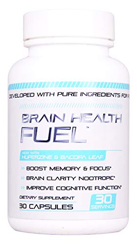 Brain Cognitive & Memory Supplement - Focus, Memory & Clarity - Mental Performance Nootropic Huperzine A, Bacopa, Vitamin b12 - Supports Memory & Clarity Function - 30 Capsules