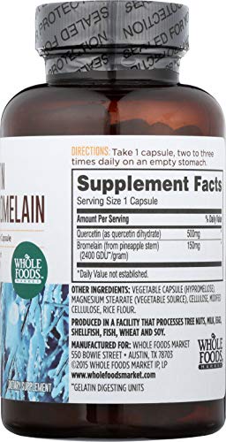 Whole Foods Market, Quercetin with Bromelain, 100 ct