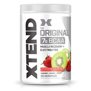 XTEND Original BCAA Powder Strawberry Kiwi Splash | Sugar Free Post Workout Muscle Recovery Drink with Amino Acids | 7g BCAAs for Men & Women | 30 Servings