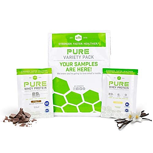 Pure Whey Protein Powder Variety Pack of 2 Single Serves