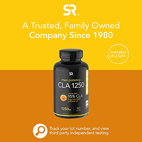 Sports Research CLA 1250, Max Potency, 1,250 mg, 90 Softgels