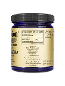 Sun Potion Transformational Foods! Tonic Herbs and Superfoods Wildcrafted Powder Drink! Blends of Medicinal Plants, Adaptogenic Mushrooms, Algae & Superfoods! Choose Your Powder Drink! (ASHWAGANDHA)