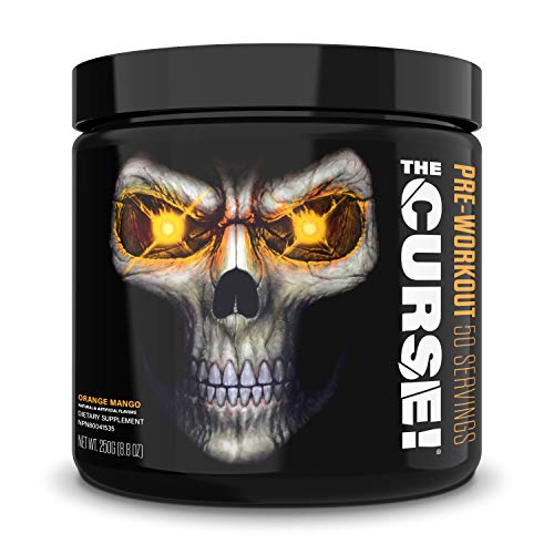 JNX Sports The Curse! Pre Workout Supplement - Intense Energy & Focus, Instant Strength Gains, Enhanced Blood Flow - Nitric Oxide Booster with Creatine & Caffeine - Men & Women | Orange Mango | 50 Srv