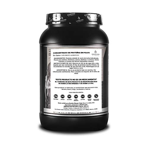 Sascha Fitness Hydrolyzed Whey Protein Isolate,100% Grass-Fed (2 Pounds, Unflavor))