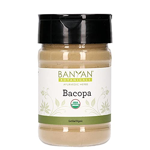 Banyan Botanicals Bacopa Powder, Spice Jar - USDA Organic - Bacopa monniera - Ayurvedic Herb for Memory & Focus