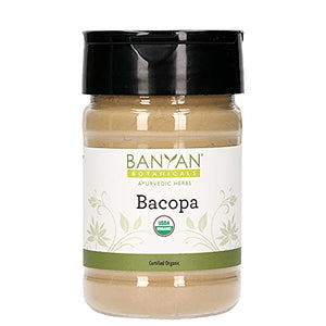 Banyan Botanicals Bacopa Powder, Spice Jar - USDA Organic - Bacopa monniera - Ayurvedic Herb for Memory & Focus