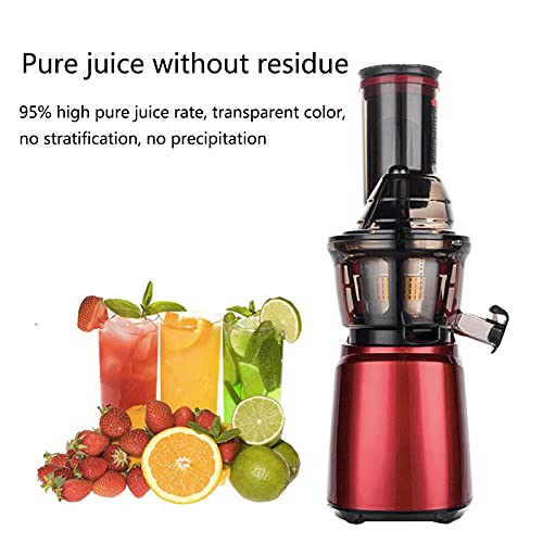 Slow Juicer, 400W Slow Masticating Juicer Machine 82mm Wide Chute for Vegetable Fruit, with Quiet Motor and Reverse Function, Easy Clean