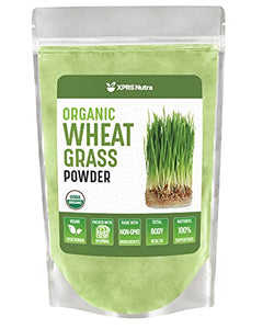 XPRS Nutra Organic Wheatgrass Powder - Whole Leaf Wheat Grass Powder - Made from Wheat Grass Powdered Organic Leaves - Vegan Friendly, Clean Sourced Organic Wheatgrass Powder (16 oz)