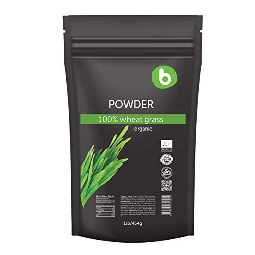 Bobica's Premium European Organic Wheatgrass Powder | Detox & Immunity Support | Superfood, Vegan, Rich in Fibers, Chlorophyll, Minerals | 100% Pure, Non-GMO, Gluten-Free, Raw | 1lb/454g |