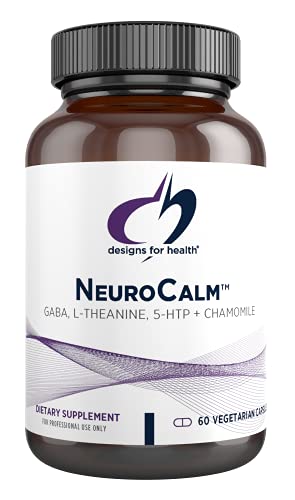 Designs for Health NeuroCalm - Promote Feelings of Calm, Healthy Moods + Serotonin Support Supplement - GABA (PharmaGABA), L-Theanine, Inositol, 5-HTP, Chamomile + More - Vegan + Non-GMO (60 Capsules)
