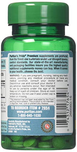 Puritans Pride Ginkgo Biloba Standardized Extract 60 mg Tablets, 120 Count