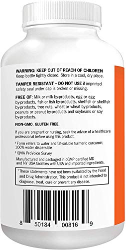 Turmeric Curcumin Capsules, 40x Better Absorption, Qunol 1000mg Extra Strength Supplement, Patented Hydro-Soluble Technology, Alternative to Turmeric Curcumin with Black Pepper, 120 Veggie Capsules