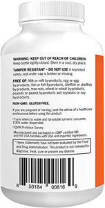 Turmeric Curcumin Capsules, 40x Better Absorption, Qunol 1000mg Extra Strength Supplement, Patented Hydro-Soluble Technology, Alternative to Turmeric Curcumin with Black Pepper, 120 Veggie Capsules