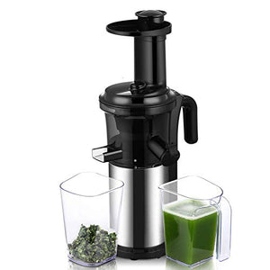 Masticating Slow Juicer Low Speed Auger Fruit Vegetable Cold Press Juice Extractor Squeezer Stainless Steel