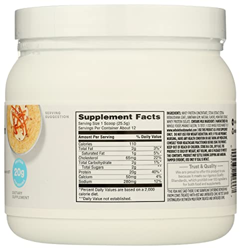 365 by Whole Foods Market, Protein Whey Grassfed Vanilla, 10.8 Ounce