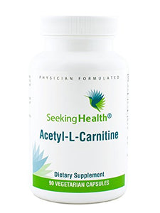 Acetyl-L-Carnitine | 500 mg | Provides Stabilized Hydrochloride Form of Acetyl-L-Carnitine | Energy Production | Helps Maintain Healthy Brain Function | 90 Vegetarian Capsules | Seeking Health