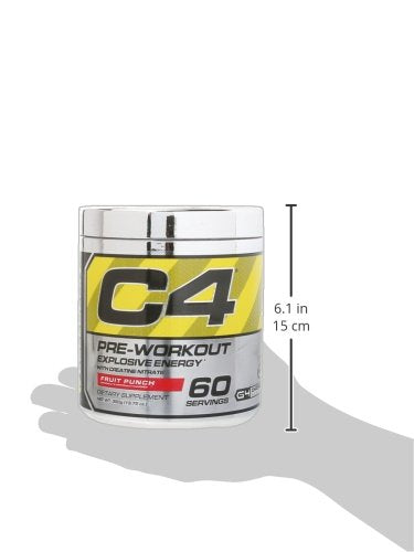 C4 Original Pre Workout Powder Fruit Punch - Vitamin C for Immune Support - Sugar Free Preworkout Energy for Men & Women - 150mg Caffeine + Beta Alanine + Creatine - 60 Servings