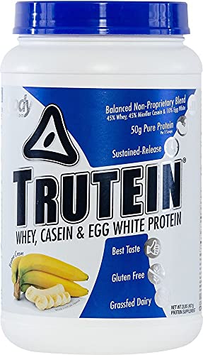 Body Nutrition Protein Powder - Trutein Banana Cream 2lb Whey, - Natural Keto Drink - Workout, Recovery