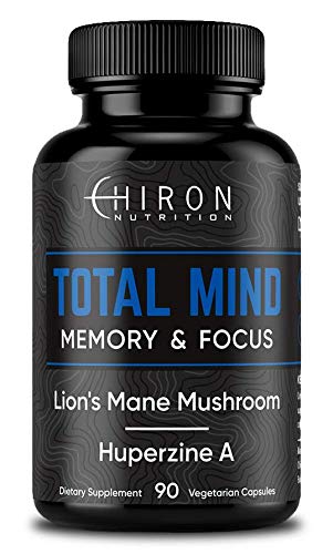 Total Mind Nootropic (90 ct) | Premium Brain Booster Supplement - Improve Memory, Focus and Concentration | Lions Mane Mushroom, Huperzine A, Ginkgo Biloba, Bacopa Monnieri