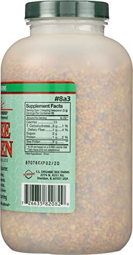 YS Bee Farms, Bee Pollen Organic, 16 Ounce