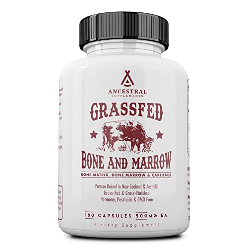 Ancestral Supplements Grass Fed Bone and Marrow — Whole Bone Extract (Bone, Marrow, Cartilage, Collagen). See Other Ingredients.