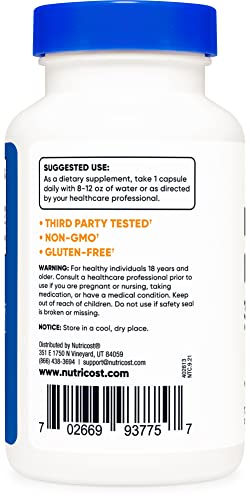 Nutricost N-Acetyl L-Tyrosine (NALT) 350mg, 120 Capsules (2 Bottles) - Gluten Free, Non-GMO