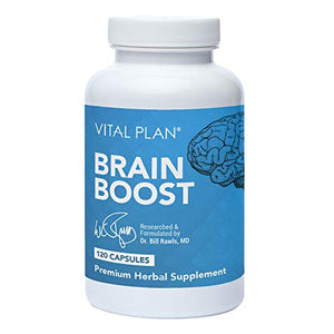 Vital Plan Brain Boost Supplement by Dr. Bill Rawls – Brain Boosting Capsules w/ Lion’s Mane, Cat’s Claw, Bacopa, Sensoril Ashwagandha & Ginkgo Biloba