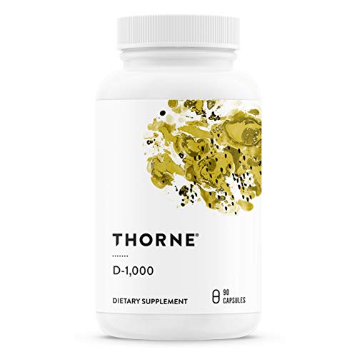 Thorne Research - Vitamin D-1000 - Vitamin D3 Supplement (1,000 IU) for Healthy Bones and Muscles - 90 Capsules