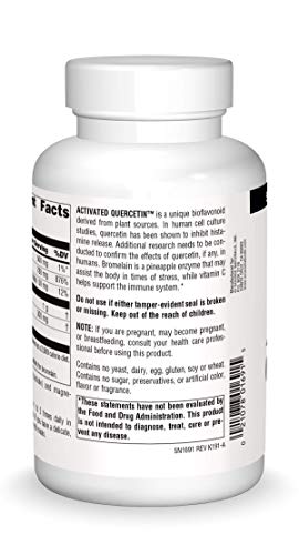 Source Naturals Activated Quercetin - Plant-Derived Bioflavonoid Complex - Seasonal & Immune Defense - 200 Capsules