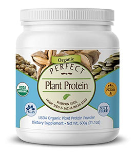 Perfect Supplements Plant Protein - Pumpkin Seed, Hemp Seed, Sacha Inchi - 660g