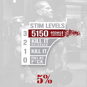 Rich Piana 5% Nutrition 5150 High Stim Pre-Workout Powder | Extreme Energy, Focus, Pumps & Endurance | 400 mg Caffeine, Citrulline, Beta Alanine, N-Acetyl L-Tyrosine | 30 Srvgs (Wildberry)