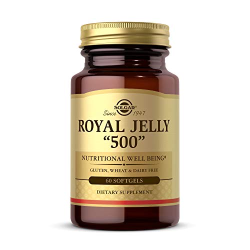 Solgar Royal Jelly "500", 60 Softgels - Nutritional Well Being - Natural Source of Vitamins, Minerals, Amino Acids, Proteins & Carbohydrates - Gluten Free, Dairy Free - 60 Servings